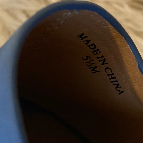 Kate Spade Saturday Sling Back blue heel with peep toe - Picture 4 of 6